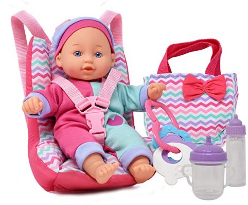 Dolls to Play Baby Doll Car Seat with Toy Accessories