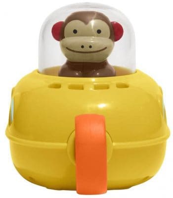 Skip Hop Pull＆Go Monkey潛水艇：嬰兒沐浴玩具
